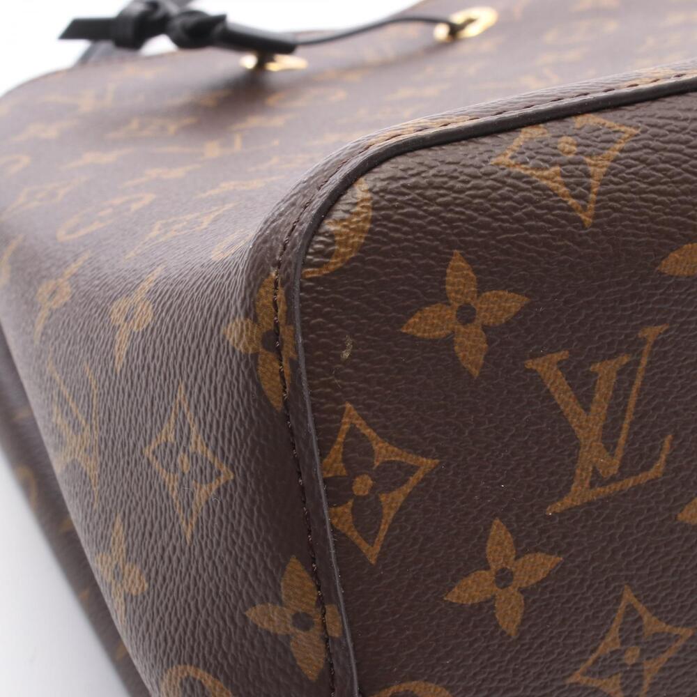 Louis Vuitton NeoNoe Canvas Shoulder Bag Brown Monogram Leather Black - Picture 5 of 5
